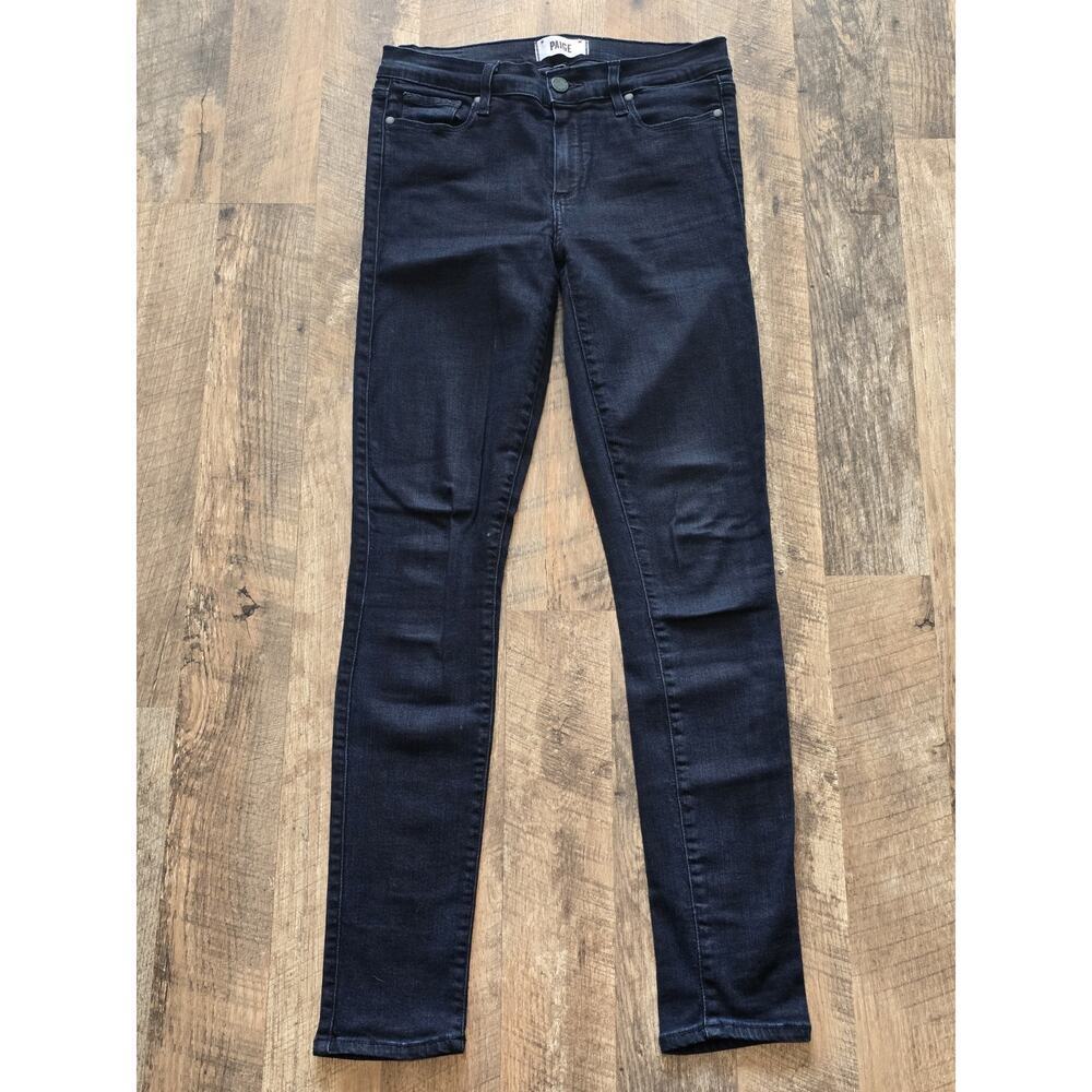 Paige Verdugo Skinny Jeans SZ 30 Washed Black Edgy Grunge Skin Tight Stretch